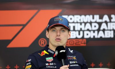 epa11758470 Red Bull Racing driver Max Verstappen of the Netherlands attends a press conference ahead of the Formula One Abu Dhabi Grand Prix, in Abu Dhabi, United Arab Emirates, 05 December 2024. The 2024 Formula One Abu Dhabi Grand Prix will be held on the Yas Marina Circuit racetrack on 08 December. EPA/ALI HAIDER