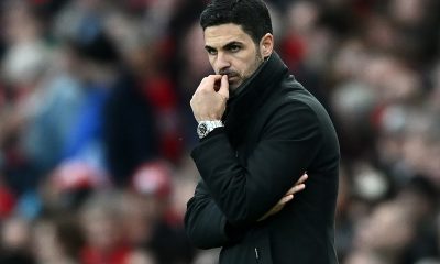 epa11916184 Arsenal manager Mikel Arteta watches from the touchline during the English Premier League match between Arsenal FC and West Ham United, in London, Britain, 22 February 2025. EPA/VINCE MIGNOTT EDITORIAL USE ONLY. No use with unauthorized audio, video, data, fixture lists, club/league logos, 'live' services or NFTs. Online in-match use limited to 120 images, no video emulation. No use in betting, games or single club/league/player publications.