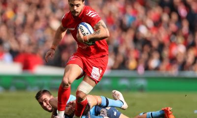 Mandatory Credit: Photo by James Crombie/INPHO/Shutterstock/BackpagePix (13855137bj) Toulouse vs Vodacom Bulls. Toulouse's Romain Ntamack Heineken Champions Cup Round of 16, Le Stadium, Toulouse, France 2/4//2023 - 02 Apr 2023