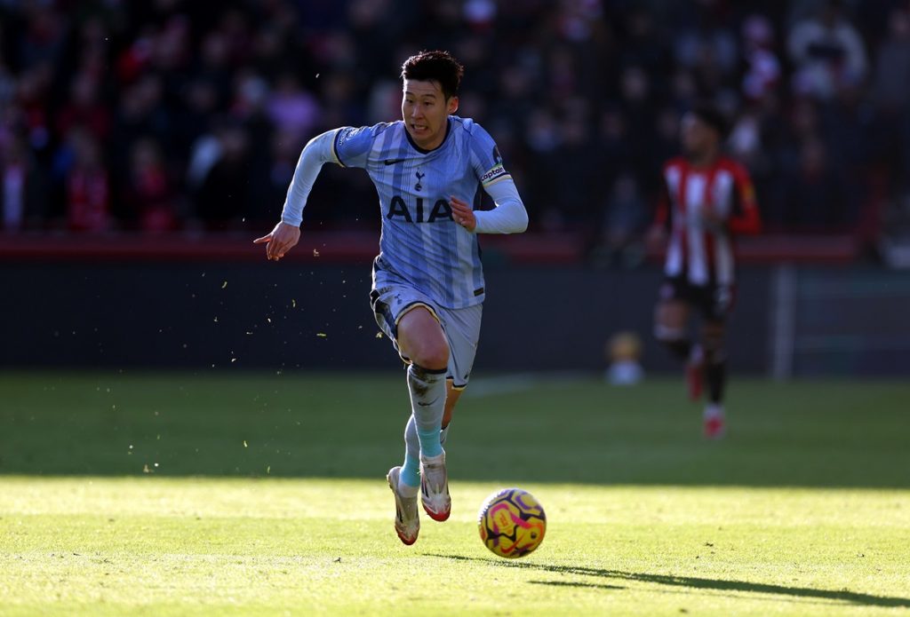 Tottenham Hotspur's Son Heung-Min during the Premier League match at the Gtech Community Stadium, London. Picture date: Sunday February 2, 2025.