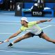 epa11830273 Tomas Machac of Czechia in action during the Men's Singles round 3 match against Novak Djokovic of Serbia at the Australian Open Grand Slam tennis tournament in Melbourne, Australia, 17 January 2025. EPA/JAMES ROSS AUSTRALIA AND NEW ZEALAND OUT