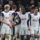 epa11865104 Damola Ajayi of Tottenham Hotspur (C-R) celebrates with team mates after scoring the 2-0 goal during the UEFA Europa League match between Tottenham Hotspur and IF Elfsborg, in London, Britain, 30 January 2025. EPA/NEIL HALL