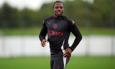 Manchester United's Tyrell Malacia during a training session at the Carrington Training Complex, Manchester. Picture date: Tuesday September 24, 2024