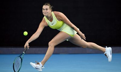 epa11851025 Aryna Sabalenka of Belarus in action during the Women's Singles final match against Madison Keys of USA at the Australian Open Grand Slam tennis tournament in Melbourne, Australia, 25 January 2025. EPA/JOEL CARRETT AUSTRALIA AND NEW ZEALAND OUT