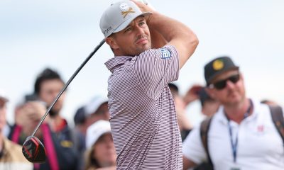 epa11483993 Bryson DeChambeau of the USA in action during a practice round for the Open Golf Championships 2024 at the Royal Troon Golf Club, Troon, Britain, 17 July 2024. The Open will run from 18 to 21 July. EPA/ROBERT PERRY