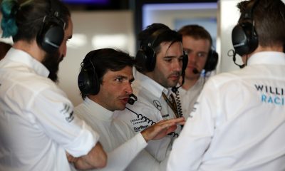 epa11767671 Williams driver Carlos Sainz Jr. of Spain talks to his new team members during the Formula One post-season test session at the Yas Marina Circuit racetrack in Abu Dhabi, United Arab Emirates, 10 December 2024. EPA/ALI HAIDER