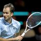 epa11877436 Daniil Medvedev of Russia in action during his first round match against Mattia Bellucci of Italy at the Rotterdam Open tennis tournament in Rotterdam, Netherlands, 05 February 2025. EPA/Sander Koning