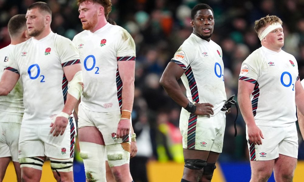 England's Maro Itoje reacts following the Guinness Men's Six Nations match at the Aviva Stadium in Dublin, Ireland. Picture date: Saturday February 1, 2025.