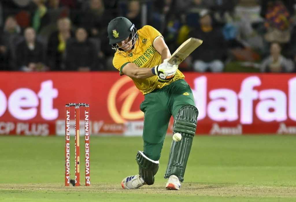 Gerald Coetzee of the Proteas during the 2024 International T20 Series match between South Africa and India at the St George's Park in Gqeberha on the 10 November 2024 ©Deryck Foster/BackpagePix