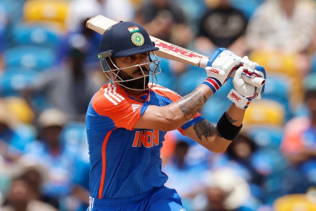 Mandatory Credit: Photo by Deepak Malik/Shutterstock (14562735aq) India's Virat Kohli during the ICC Men's T20 World Cup 2024 - Final match between South Africa and India held at the Kensington Oval, Bridgetown, Barbados on the 29th June, 2024. South Africa v India, ICC Men's T20 World Cup Final, Kensington Oval, Bridgetown, Barbados - 29 Jun 2024