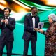 Mandatory Credit: Photo by JULIEN DELFOSSE/DPPI/Shutterstock (15002893fd) Kagamé Paul, Président of Rwanda, BEN SULAYEM Mohammed, President of the FIA, MOUTON Michele, portrait during the 2024 FIA Awards Ceremony, on December 13, 2024 at BK Arena, in Kigali, Rwanda - Photo Julien Delfosse / DPPI FIA AWARDS CEREMONY 2024, , Kigali, Rwanda - 13 Dec 2024