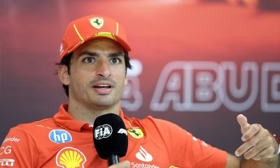 epa11758462 Scuderia Ferrari driver Carlos Sainz Jr. of Spain attends a press conference ahead of the Formula One Abu Dhabi Grand Prix, in Abu Dhabi, United Arab Emirates, 05 December 2024. The 2024 Formula One Abu Dhabi Grand Prix will be held on the Yas Marina Circuit racetrack on 08 December. EPA/ALI HAIDER