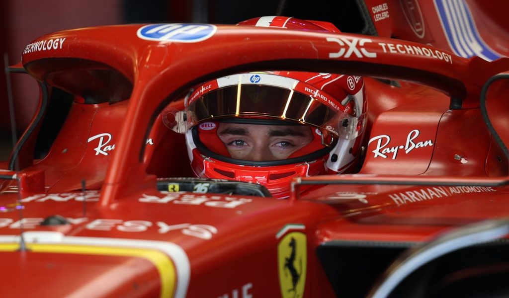 epa11767668 Scuderia Ferrari driver Charles Leclerc of Monaco sits in his car during the Formula One post-season test session at the Yas Marina Circuit racetrack in Abu Dhabi, United Arab Emirates, 10 December 2024. EPA/ALI HAIDER