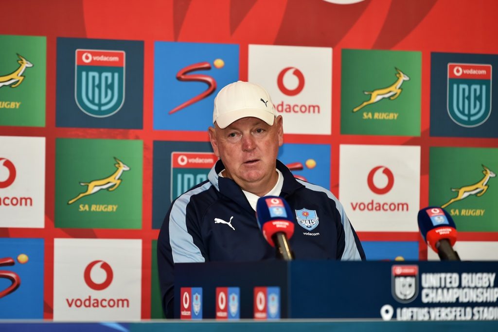 Jake White, head coach of the Vodacom Bulls during the United Rugby Championship 2024/25 match between Vodacom Bulls and Stormers at Loftus Versfeld Stadium in Pretoria on 1 March 2025 ©Nokwanda Zondi/BackpagePix