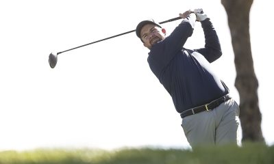 epa11625494 Shane Lowry of Ireland in action during the first round of the Spanish Open at Club de Campo Ville de Madrid, Madrid, Spain, 26 September 2024. EPA/SERGIO PEREZ