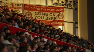 Brentford Supporters in the stands