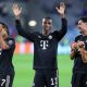 Nicolas Jackson (C) Bayern and teammates applaud their fans at the end of the UEFA Champions League league phase match between Pafos and Bayern Munich in Limassol, Cyprus, 30 September 2025. Bayern won 5-1. EPA/CHARA SAVVIDOU
