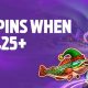 10 Free Spins when you bet 25 Pounds +